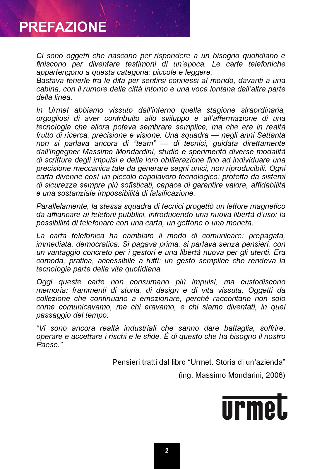 Catalogo Golden Volume II ed. 2026 3 Catalogo Golden Volume II ed 2026 - Pagina 2 - Prefazione Urmet